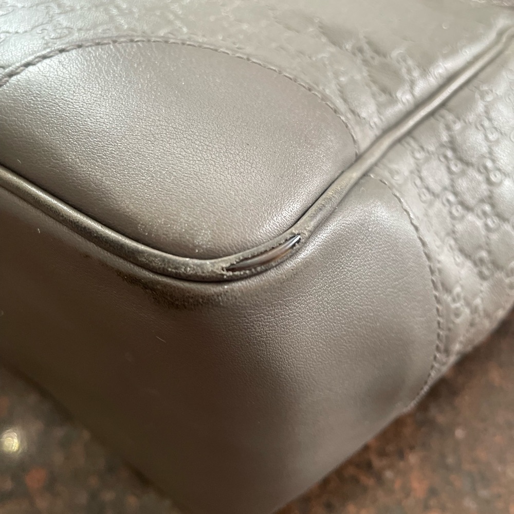 Gucci Gray Microguccissima Bag with Crossbody Strap - Picture 14 of 16